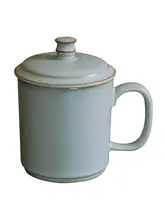 手作り青磁の蓋付き湯飲み茶碗【景徳鎮製・ギフトボックス入り・家庭用】