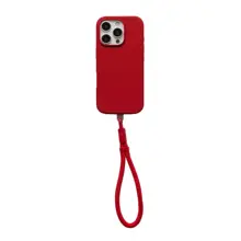 液態シリコン製 ハードケース【エア薄荷グリーン・金属ストラップ対応・iPhone用・衝撃吸収】
