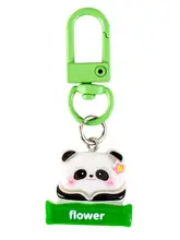 かわいいパンダの樹脂キーホルダー【カートゥーンデザイン・バックパック用・小学生向け・DIYアクセサリー】