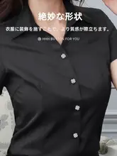 高級水晶のクリスタルボタン【四葉クローバー・ファッションデザイン】