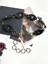 アメリカンビンテージデザインのウエスタンスタイルレディースベルト【環状バックル・デ ニムパンツに最適】