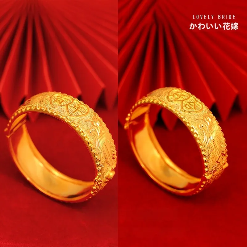 40代女性向け伝統的ブレスレット：中華スタイルの仿真金結婚式用デザイン