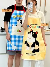 可愛いデザインの防水エプロン【キッチン用・男女兼用・マグネットフック収納ボックス付き】