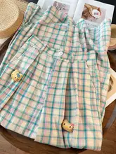 フレンチスタイルのビッグサイズ ガウチョパンツ【リボン付き・チェック柄・フィット】（セットアップ対応）