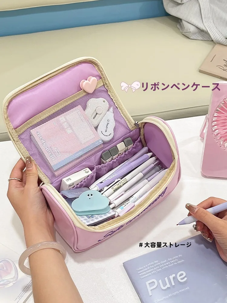 小学生女子用筆箱：大容量学生用ペンケースのオリジナルデザインと収納性能