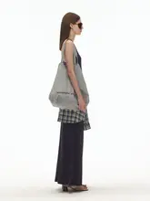 エコナイロン製ショッピングバッグ【ダークチェックデザイン】