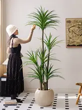 リュウケツジュ造花 大型インテリアグリーン【北欧スタイル・リビング用・人工観葉植物】