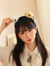 可愛い小犬デザインの洗面用ヘアバンド【毛糸製・プレゼント用ぬいぐるみ】
