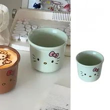 かわいい猫デザインの陶器ラテマグカップ【シンプル・家庭用】
