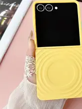 波のような肌触りのシンプルな無地マグネット式スマートフォンケース【Samsung Z Flip、Huawei Pocket、OPPO Find、Xiaomi対応】