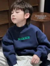 子供用ファッション韓国風フード付きパーカー【暖かい裏起毛・秋冬用】（セットアップ対応）