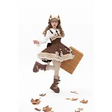 リボン付きケープコートとチェック柄フリフリスカートの可愛いロリータスタイル（セットアップ対応）