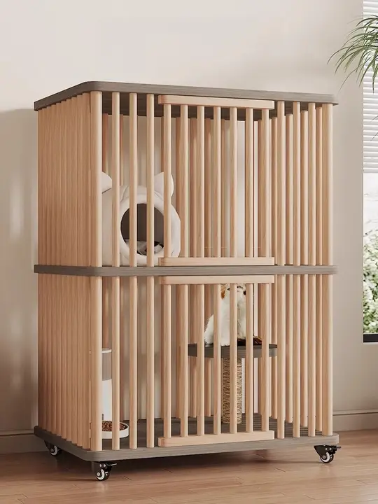 多層型キャットハウス【大空間・天然木製・二段・三段】