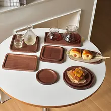 おしゃれな木製楕円形トレイ【カフェ風・収納や撮影用に最適】