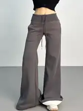 極上の柔らかさのロークラウンドフレアパンツ【裏起毛・デザイン・ワイドレッグ・ロング丈】（セットアップ対応）