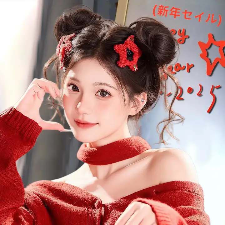 高くてふわふわな龍髪のバンズ風フリルヘアピース【新中式古風・ヘアアクセサリー】