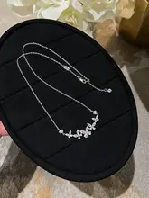 微笑みの蝶モチーフネックレス【純銀・人工ダイヤモンド・洗練されたデザイン】