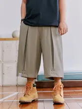 大きいサイズの立体解構デザインハイウエストショートパンツ【リベット装飾・アメリカンスタイル・ゆったりフィット】