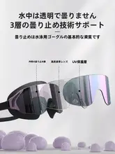 大きなフレームの防水防曇スイミングゴーグル【男性用・女性用・近視対応】（セットアップ対応）