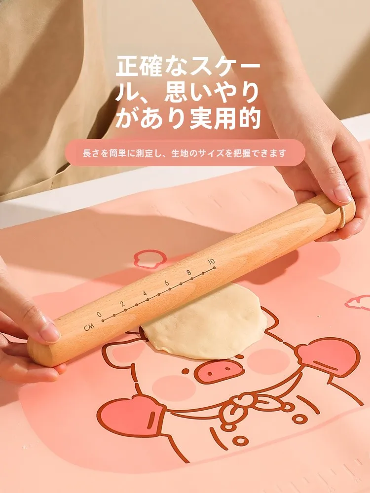 川島屋＆lulu豚 コラボ 木製家庭用麺棒3点セット：こむろあみの実用性と使い分けのガイド