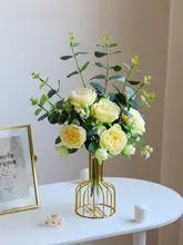 北欧風 シルクピオニーの造花【ユーカリ付き・リビングやダイニングテーブル用・インテリア装飾用】