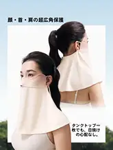 Beneunder 紫外線対策のフルフェイスバイザー【女性用・ネックガード一体型・ドライブやバイク用】