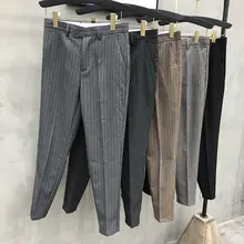 ストライプデザインのテーパードパンツ【メンズ・カジュアル・快適な着用感】（セットアップ対応）