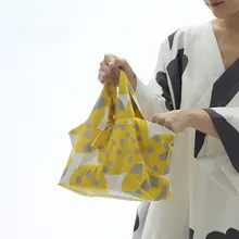カラフルなハンドル付きお弁当袋【純綿・日常使い・多色展開】（セットアップ対応）