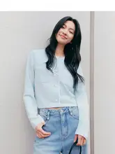通勤用 ツイード風 ジャケット【花柄ボタン・ショート丈・春用】