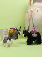 ネパール製ウールフェルトのヤク置物【ボヘミアンスタイル・手作り・インテリア装飾】