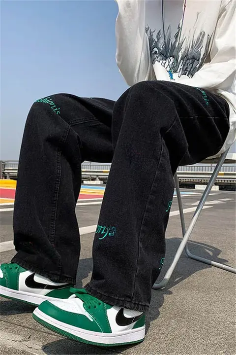 青少年向け デニムパンツ【ストレート・カジュアル・ワイドレッグ】