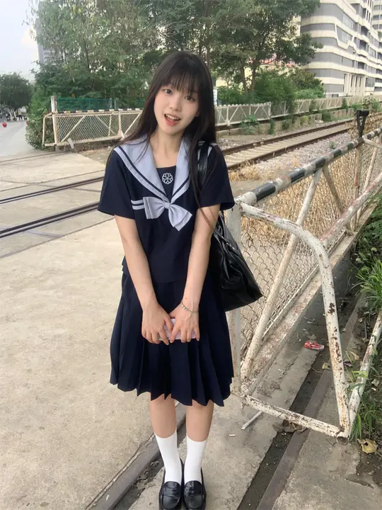 夏用JK水着風セーラー服【半袖・女性用・学校制服】（セットアップ対応）