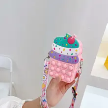 かわいい子供用ショルダーバッグ【シリコンアイスクリームデザイン・女の子向け】