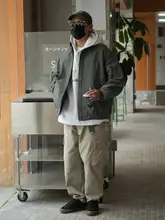 Propcell ヴィンテージ風 多ポケット メンズジャケット【ゆったりシルエット・カジュアルスタイル】