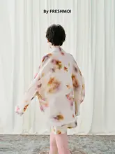 麻素材のビッグシルエットシャツ【透湿・したデザイン・バカンスに最適】