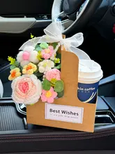 ユニークな誕生日ギフト！女性向けティー＆コーヒーギフトボックス【花束付き・お友達や特別な日のサプライズに最適】