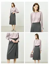 高級感あるシャツとスカートのコーディネート（セットアップ対応）