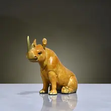 可愛いカートゥーンデザインのブラスヒョウモンダーニングビーストオフィスデスク装飾