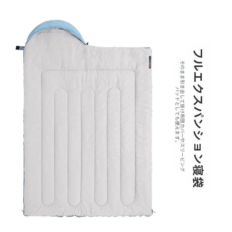 大人用封筒型寝袋：冬用厚手防寒设计，适合5℃以上环境的日常露营与办公室小憩