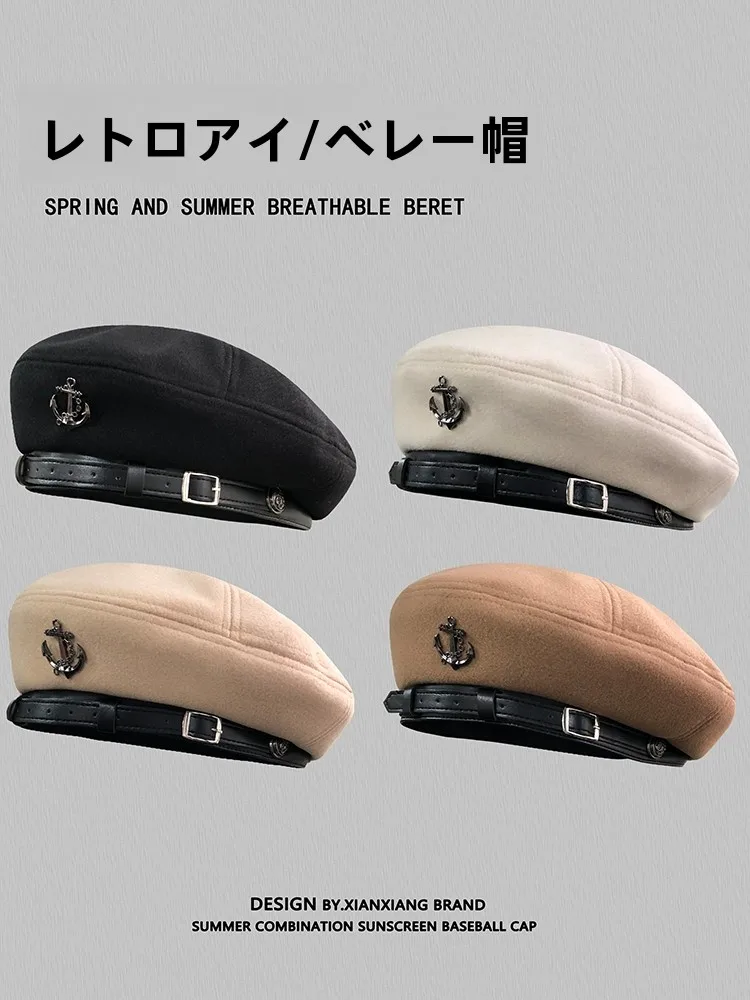 ハンチングベレー帽：ヴィンテージ風黒色ウール八角形ベレー帽の特徴と実用性