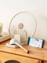 キッチン用鍋ふた置きスタンド【多機能・調理器具収納に最適】