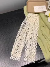 レトロなレースデザインの細長いスカーフ【春夏用・多用途・ファッションアクセサリー】