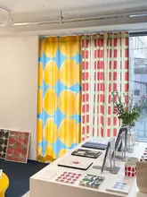 穴あけ不要のマジックテープ式カーテン【半遮光・寝室用・突っ張り棒対応】