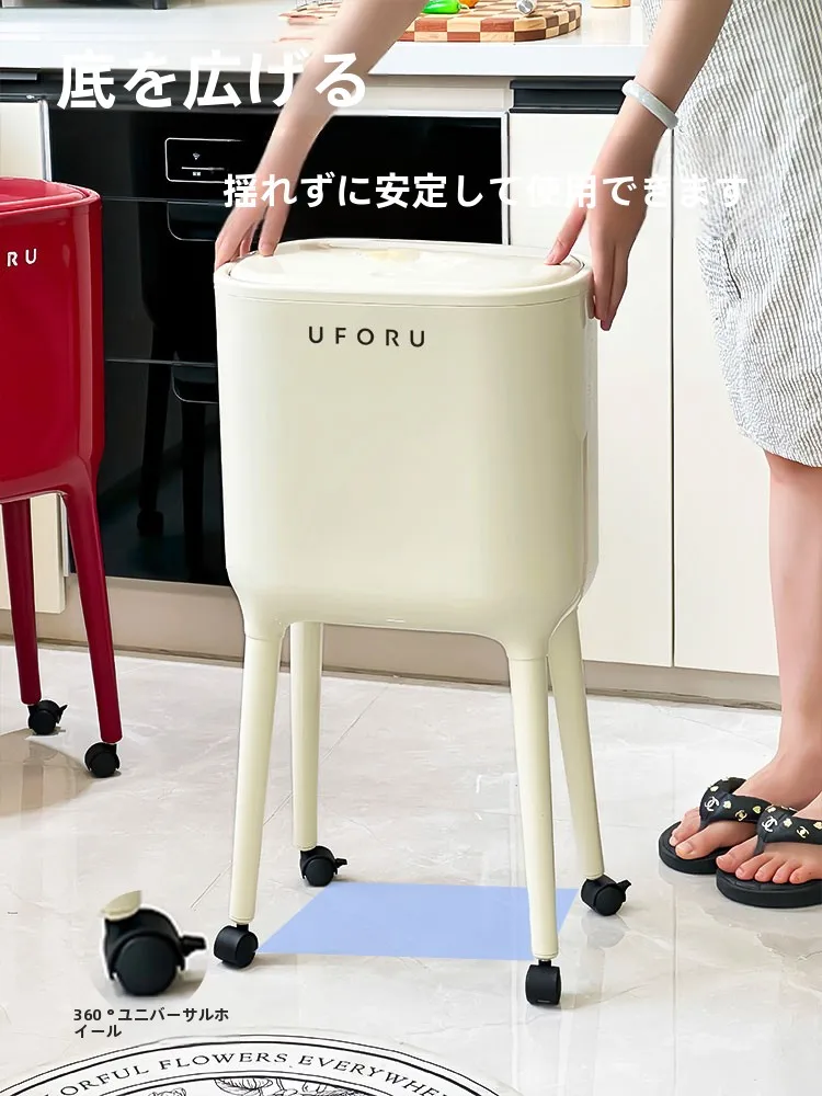 キッチン卓上ゴミ箱：16L大容量で腰を曲げずに使えるフタ付きタイプの実用性解析