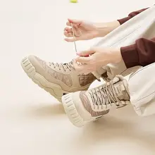 冬向け メンズ雪用ブーツ【厚底・保温・ラウンドトゥ・アウトドア用】