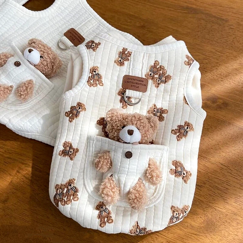 ペット コットンウェア 引き绳付き 犬服 冬：春先の散歩に最適な通気性と軽量設計
