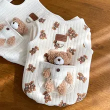 ペット コットンウェア 引き绳付き 猫 小型犬 テディ ビション フリーゼ 秋冬用 犬服 冬
