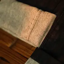 アメリカンレトロデザインのラセールデニムワイドパンツ【ストレート・ルーズフィット】（セットアップ対応）