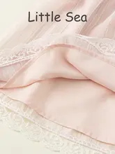 子供用 蝶結びデザインのレースワンピース【夏用・フレンチスタイル・小飛袖】