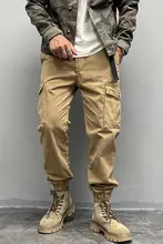 メンズ コットン製 水洗い加工 ワークパンツ【アウトドア用・耐摩耗・多ポケット・ゆったりストレートタイプ】